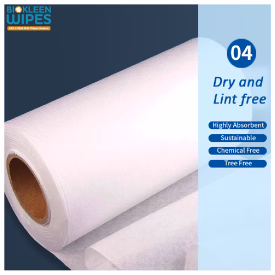 Salviette umidificate e asciutte per il viso usa e getta in puro cotone per la pelle sensibile del bambino