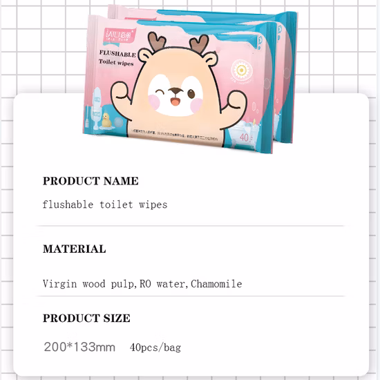 Wholesale High Quality Custom Wet Wipes Moist Paper Wrapped with Private Logo
