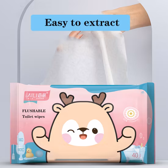 Wholesale High Quality Custom Wet Wipes Moist Paper Wrapped with Private Logo