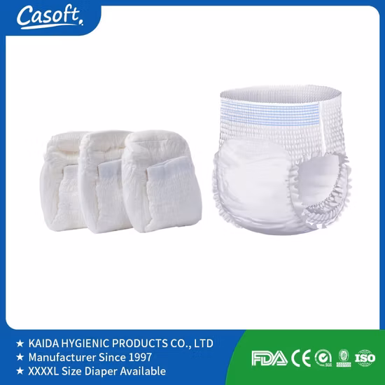 Pantaloni per pannolini tirati su adulti usa e getta in cotone per anziani Pantaloni per pannolini tirati su per incontinenza unisex con superficie comoda e asciugatura rapida